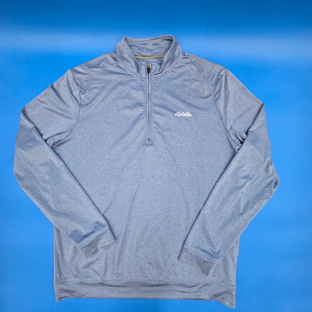 Johnnie-O‎ Mens Laguna Blue Heathered 1/4 Zip Pullover JMKO1420 Size Medium